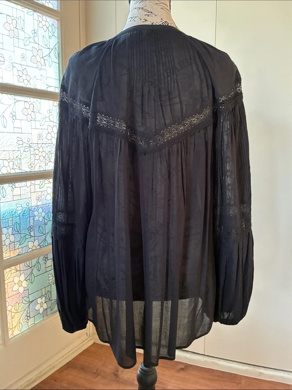 NWT Spell Teodora Blouse in Black size small - Picture 6 of 9